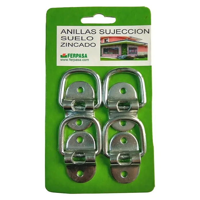 Anilla D para toldos - L x An x Al: 4 x 4 x 4 cm, Acero, 4 uds.