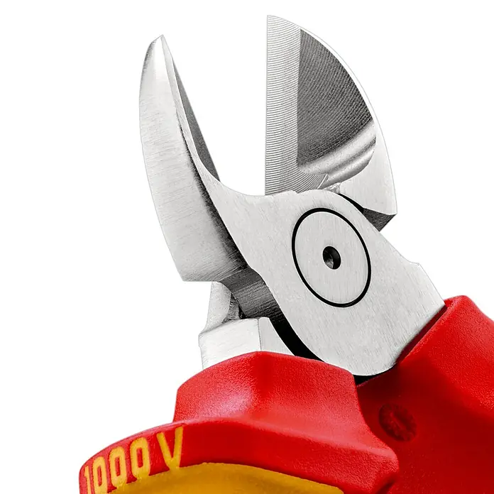 Knipex Seitenschneider - Länge: 160 mm, Ausführung Kopf: Verchromt, VDE-GS - Detailaufnahme