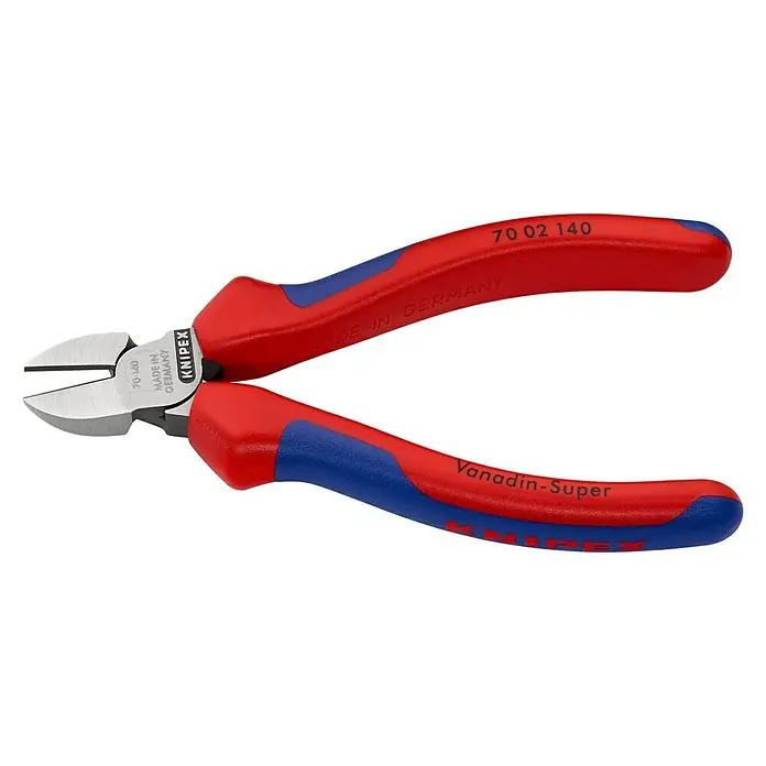 Knipex Oldalvágó - Hosszúság: 140 mm, Többkomponensű tok, Polírozott - Bal profil nézet