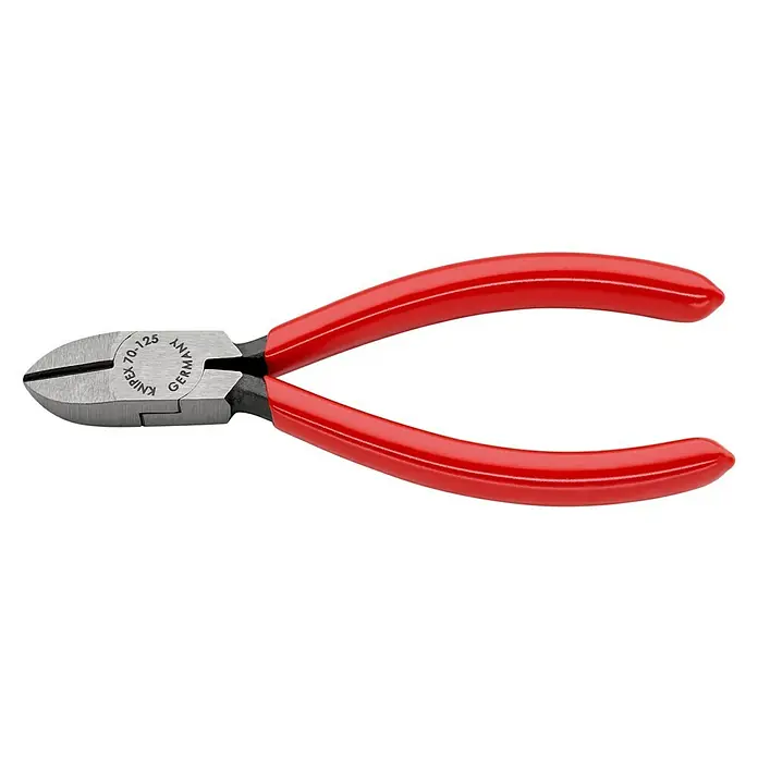 Knipex Seitenschneider - Länge: 125 mm, Kunststoff überzogen, Poliert - Linke Seitenansicht