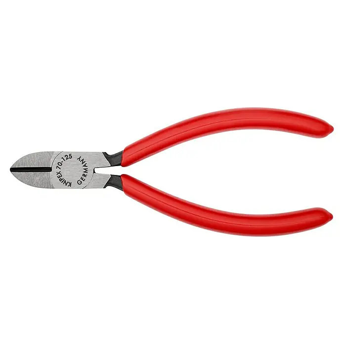 Knipex Seitenschneider - Länge: 125 mm, Kunststoff überzogen, Poliert - Linke Seitenansicht