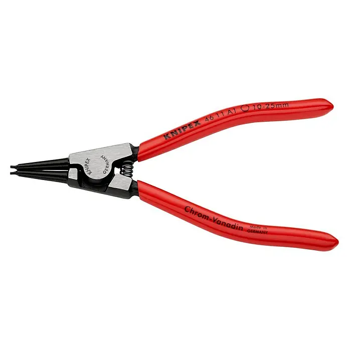 Knipex Sicherungsringzange - Sicherungsringe auf Wellen Ø 10 – 25 mm, Länge: 140 mm, Geeignet für: Außenringe - Linke Seitenansicht