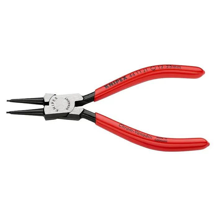 Knipex Sicherungsringzange - Spitzen Ø 1,3 mm, Sicherungsringe in Bohrungen Ø 8 - 140 mm, Länge: 140 mm, Geeignet für: Innenringe - Linke Seitenansicht