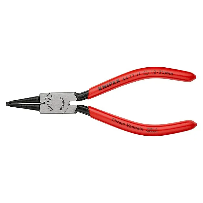 Knipex Sicherungsringzange - Spitzen Ø 1,3 mm, Sicherungsringe in Bohrungen Ø 8 - 140 mm, Länge: 140 mm, Geeignet für: Innenringe - Linke Seitenansicht