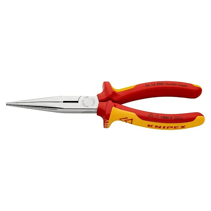Knipex Flachrundzange - Flach-rund, Länge: 200 mm, Mit Schneide - Linke Seitenansicht