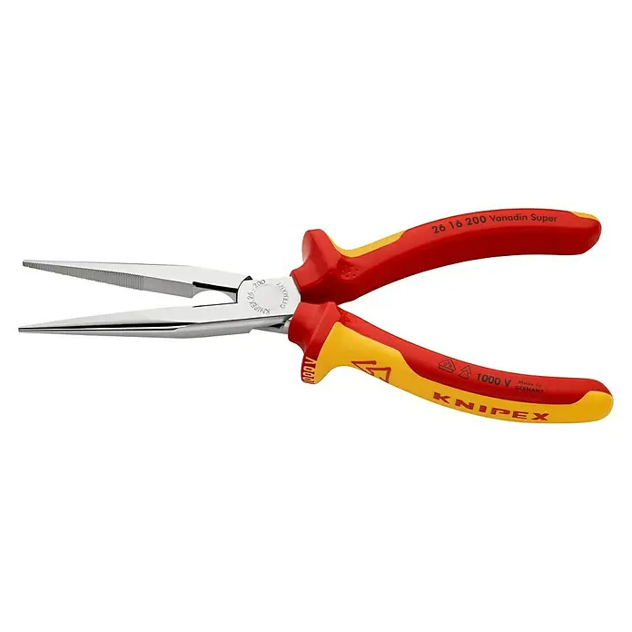 Knipex Flachrundzange - Flach-rund, Länge: 200 mm, Mit Schneide - Linke Seitenansicht