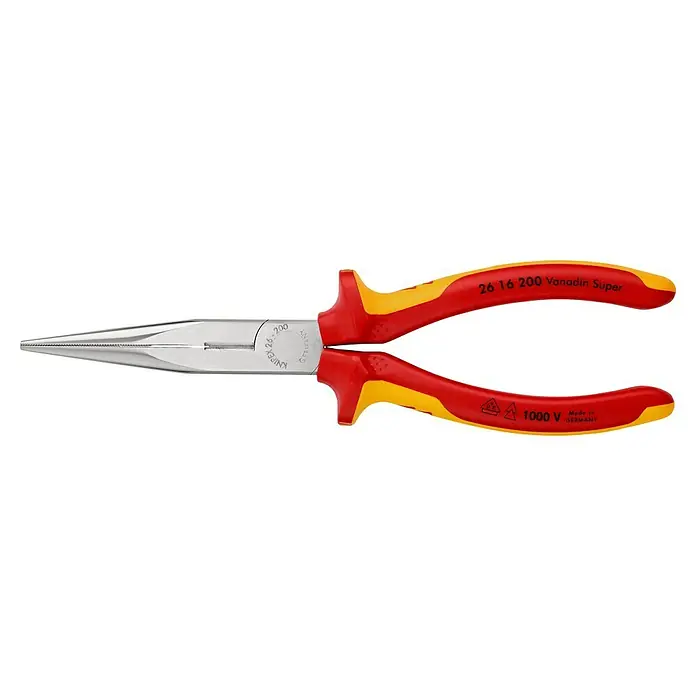 Knipex Flachrundzange - Flach-rund, Länge: 200 mm, Mit Schneide - Linke Seitenansicht