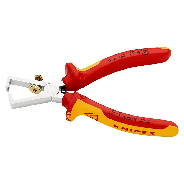 Knipex Abisolierzange VDE - Länge: 160 mm, Material Griff: Mehrkomponenten-Hülle - Linke Seitenansicht