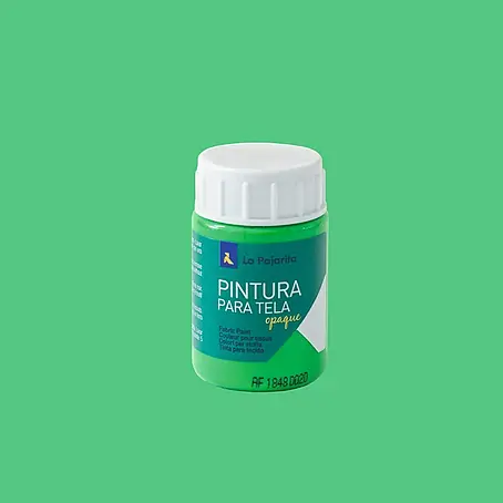 La Pajarita  Pintura tejidos Tela opaca verde fluorescente