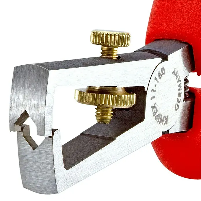 Knipex Abisolierzange - Länge: 160 mm, Material Griff: Mehrkomponenten-Hülle - Detailaufnahme