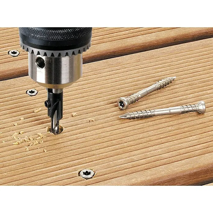 Wolfcraft Broca metálica para madera con avellanador 3,5 - 9,5 mm - Largo: 65 mm