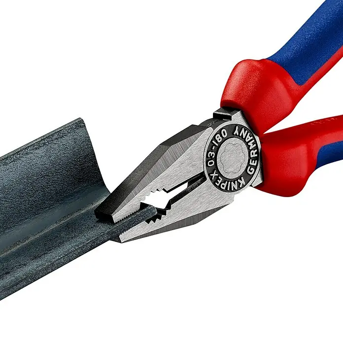 Knipex Kombizange - Länge: 180 mm, Gehärtete Schneiden, Poliert - Anwendungsbeispiel
