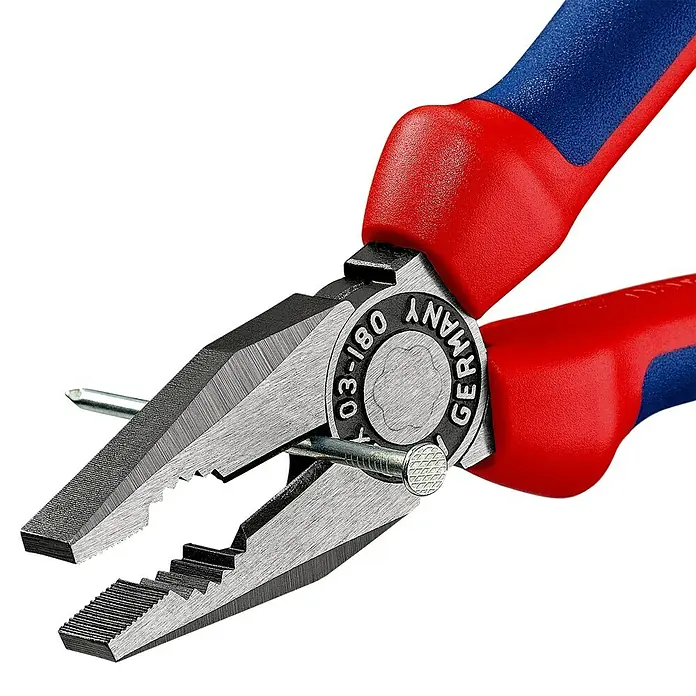 Knipex Kombizange - Länge: 180 mm, Gehärtete Schneiden, Poliert - Anwendungsbeispiel