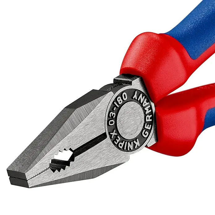 Knipex Kombizange - Länge: 180 mm, Gehärtete Schneiden, Poliert - Detailaufnahme