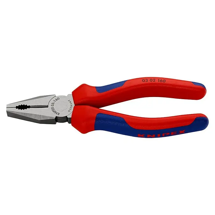 Knipex Kombizange - Länge: 160 mm, Gehärtete Schneiden, Poliert - Linke Seitenansicht