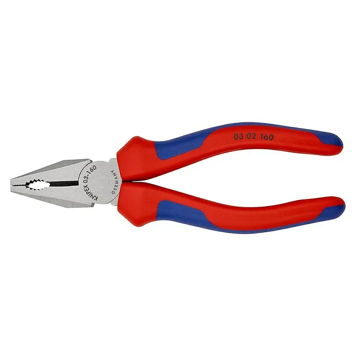 Knipex Kombizange - Länge: 160 mm, Gehärtete Schneiden, Poliert - Linke Seitenansicht