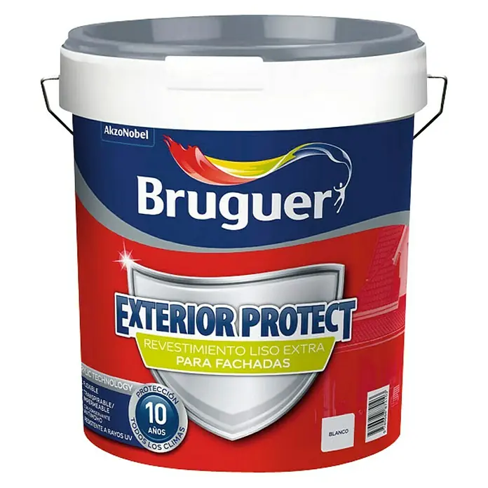 Bruguer Pintura para fachadas Exterior Protect Extra - Blanco, 15 l, Mate