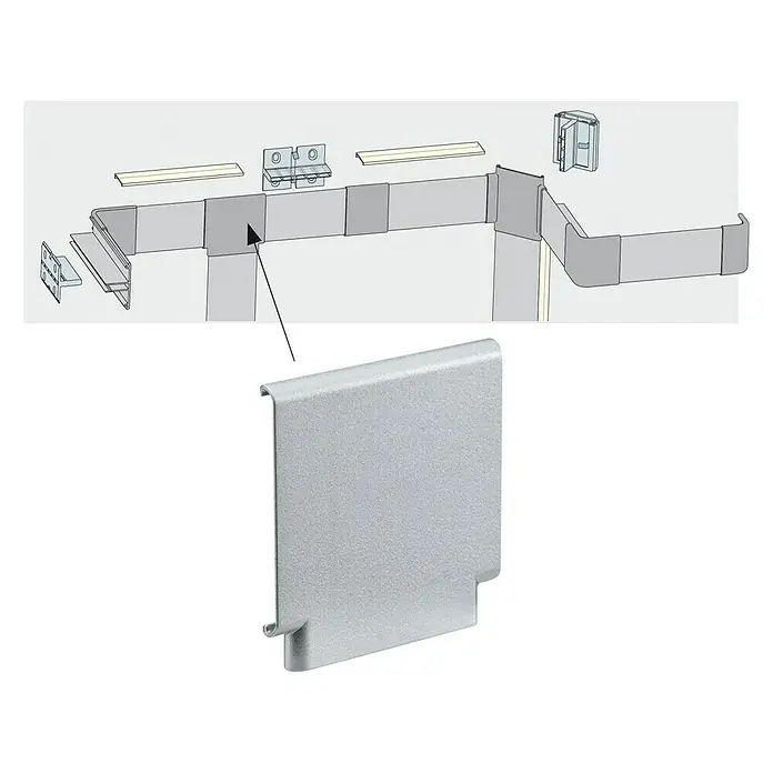 Paulmann Duo Poklopac za profil lajsnu - 50 x 5 x 49 mm, Plastika, 2 Kom. - Proizvod u upotrebi