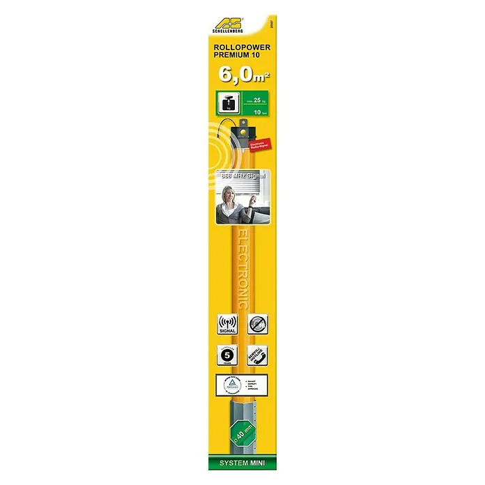 Schellenberg Motor tubular Mini Premium 6 - Fuerza de tracción: 15 kg