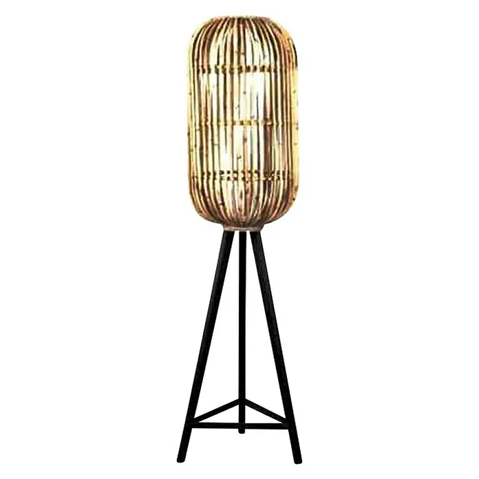 Van der Leeden Staande lamp - Hoogte: 140 cm, Naturel, E27 - Vooraanzicht