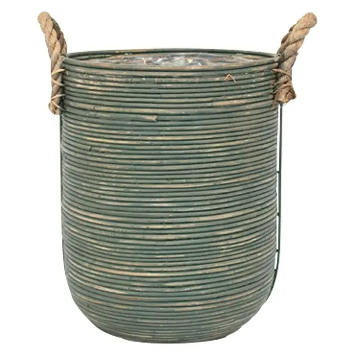 Van der Leeden Plantenpot - Olijfgroen, Ø x h: 40 x 45 cm - Vooraanzicht