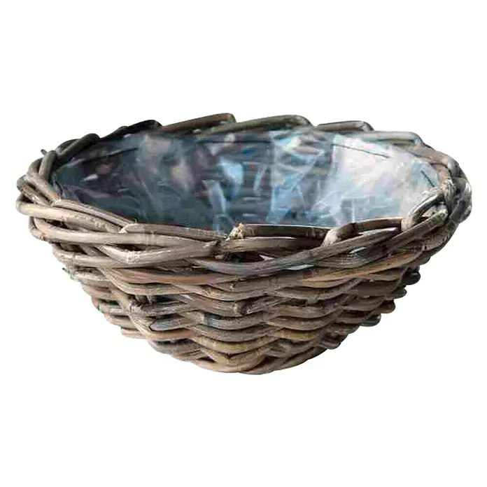Van der Leeden Bloembak - Naturel/grijs, Ø x h: 30 x 12 cm - Vooraanzicht