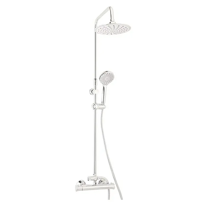 Rousseau Sistema de ducha Boreal - Con grifo termostático, Número de tipos de chorro: 1 ud., Cromo