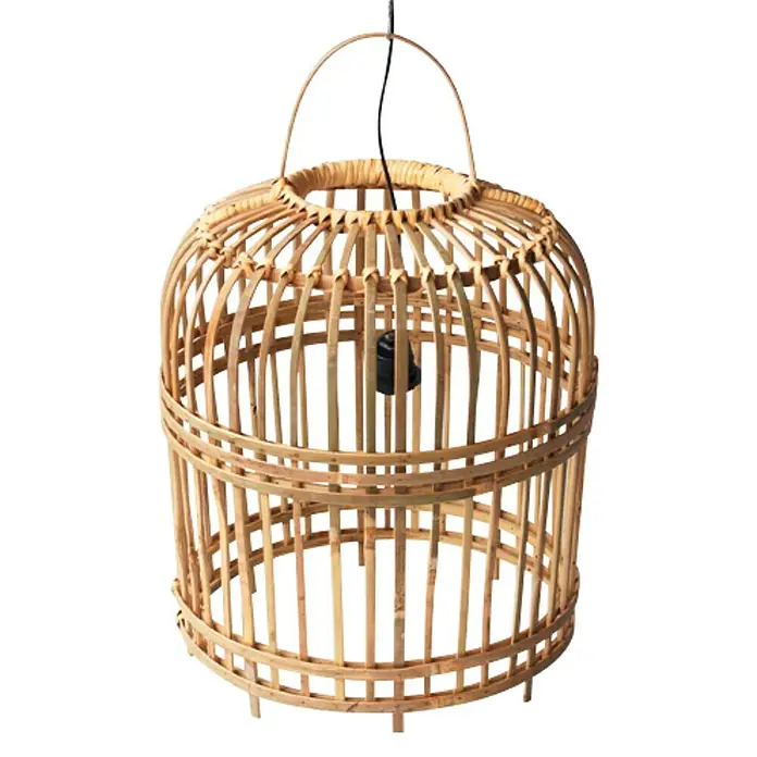 Van der Leeden Hanglamp - l x b x h: 41 x 41 x 47 cm, Naturel, E27 - Vooraanzicht