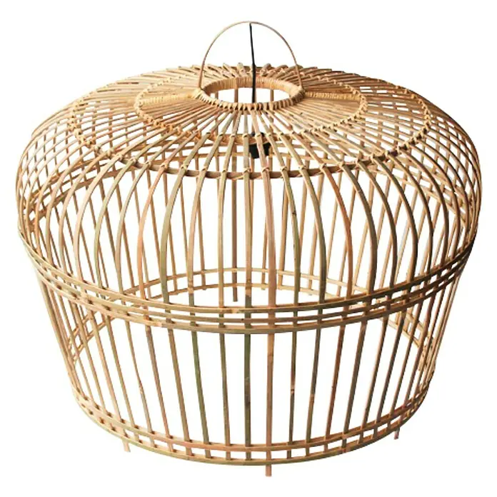 Van der Leeden Hanglamp - l x b x h: 96 x 96 x 72 cm, Naturel, E27 - Vooraanzicht