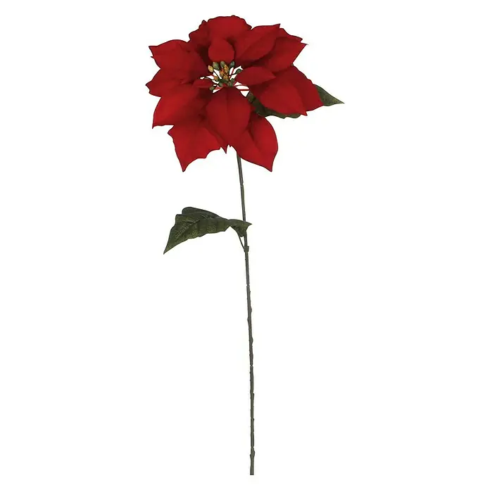Flor artificial Poinsettia - 71 cm, Rojo