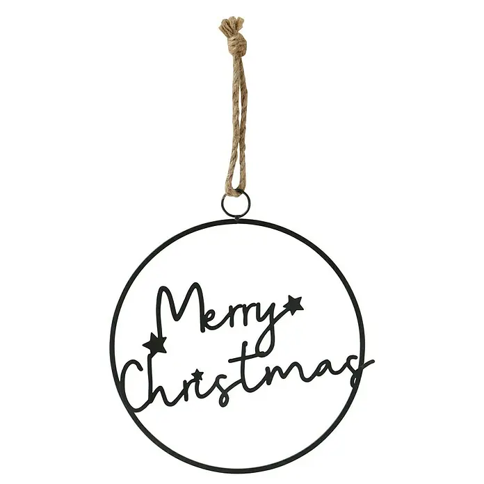 Deko-Anhänger Merry X-Mas - Rund, Durchmesser: 30 cm - Vorderansicht