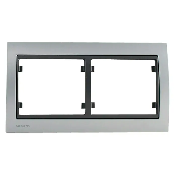 Siemens Delta Iris Marco - Gris, x 2, Aluminio, Montaje en la pared