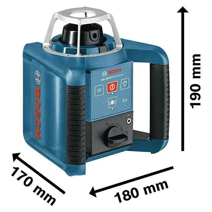 Bosch Professional Rotationslaser GRL 300 HV - Arbeitsbereich: Ø 60 m (ohne Empfänger) - Skizze
