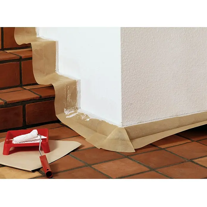 Tesa Easy Cover Papel protector de pintor Universal - Marrón, 20 m x 15 cm