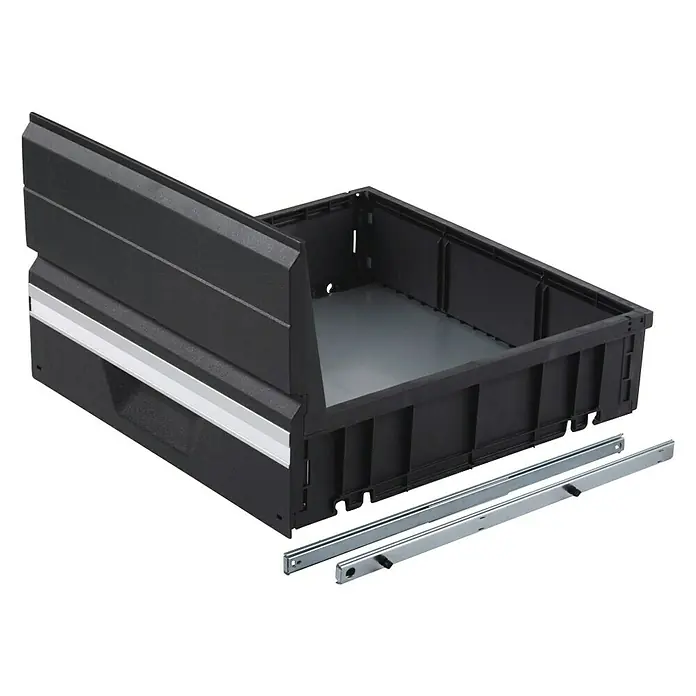Wolfcraft Conjunto de cajones con guías L - Negro