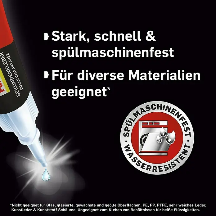 Pattex Sekundenkleber Classic - 10 g, Tube, Flüssig - Informationsansicht