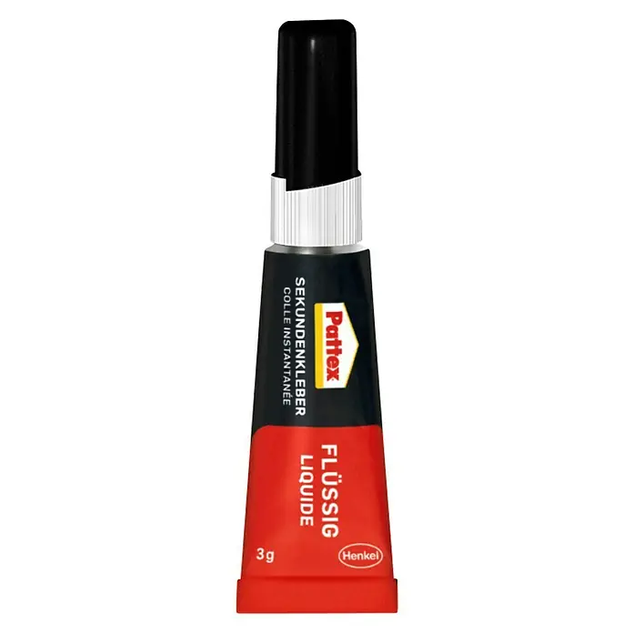 Pattex Sekundenkleber Classic - 3 g, Tube, Flüssig - Vorderansicht