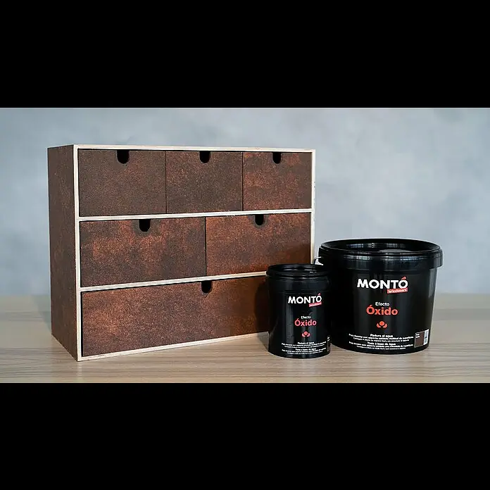 Montó Pintura para efectos decorativos - óxido, 250 ml - Efecto oxidado en muebles de madera