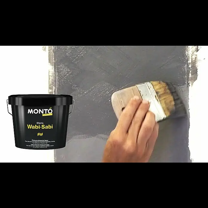 Montó Bricolovers Pintura para efectos decorativos Wabi Sabi - Gris intenso, 2,5 l - Cómo aplicar pintura efecto Wabi-Sabi