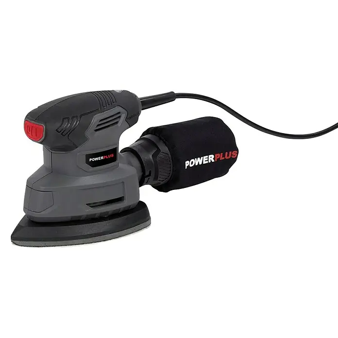 PowerPlus Deltaschuurmachine set - 140 W, Schuurplateau: 140 x 80 mm - Close-up