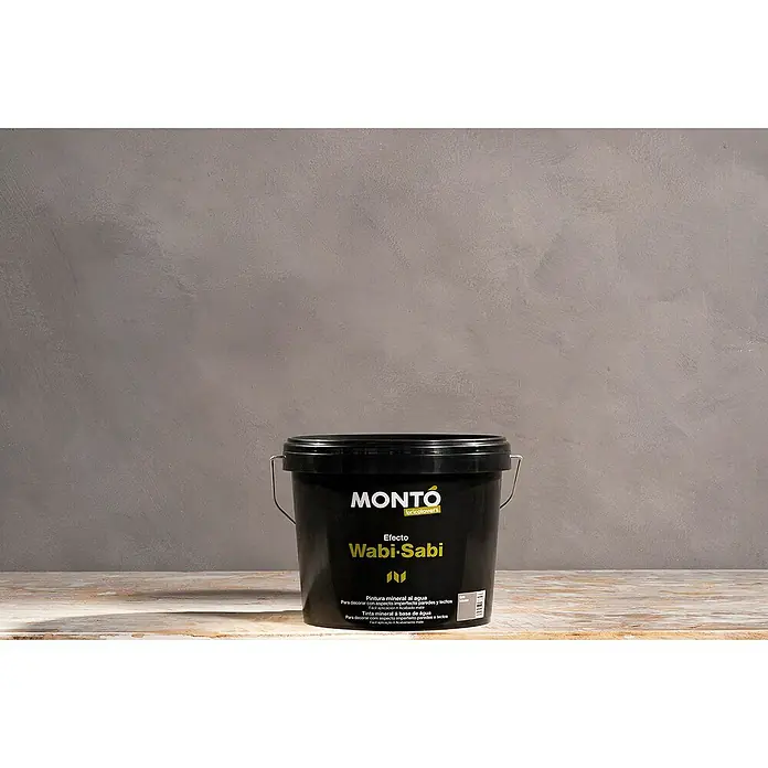 Montó Bricolovers Pintura para efectos decorativos Wabi Sabi - Gris intenso, 2,5 l - Foto ambiente