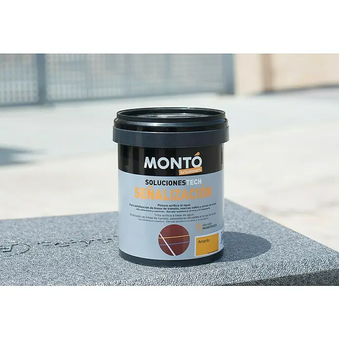 Montó Pintura de señalización Soluciones Tech - Amarillo, 750 ml - Foto ambiente