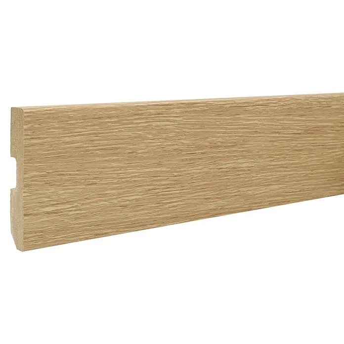 LOGOCLIC Zócalo Roble Sutter - 2,2 m x 15 mm x 80 mm - Primer plano