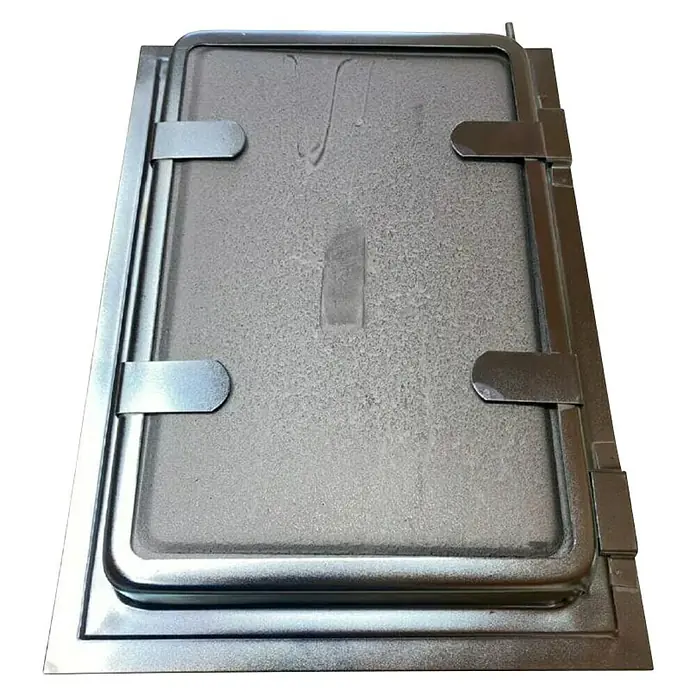 Vafra Vratašca za dimnjak - D x Š: 312 x 210 mm, Boja: Srebrna - Pogled straga