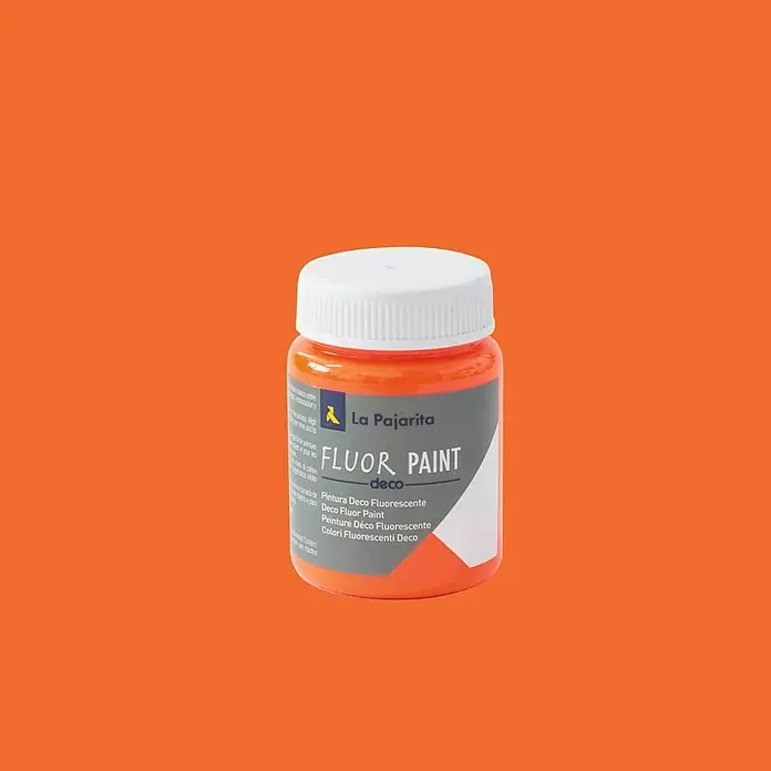 La Pajarita Pintura Fluor Paint - Orange, 75 ml - Vista frontal