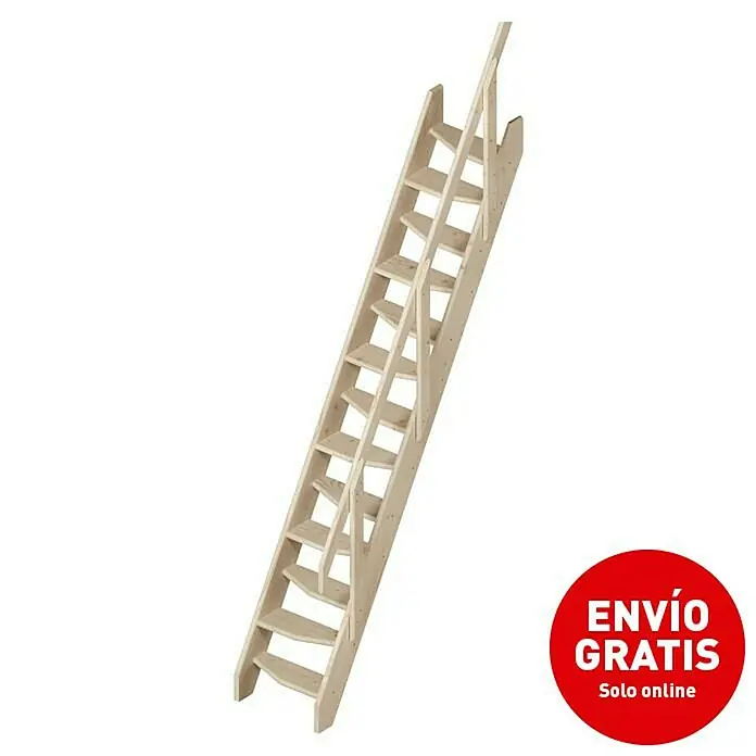 Sogem Escalera principal Kyoto - Ancho: 54 cm, Natural, Recto, Número de escalones: 14 uds. - Imagen de campaña