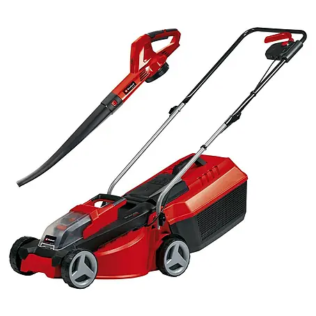 Einhell Power X-Change Maschinen-Set GE-CM 30/18 Li Rasenmäher mit Laubbläser
