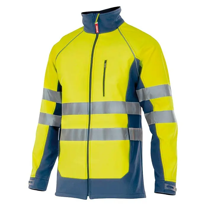 Velilla Chaqueta Softshell de alta visibilidad - S, Azul/Amarillo