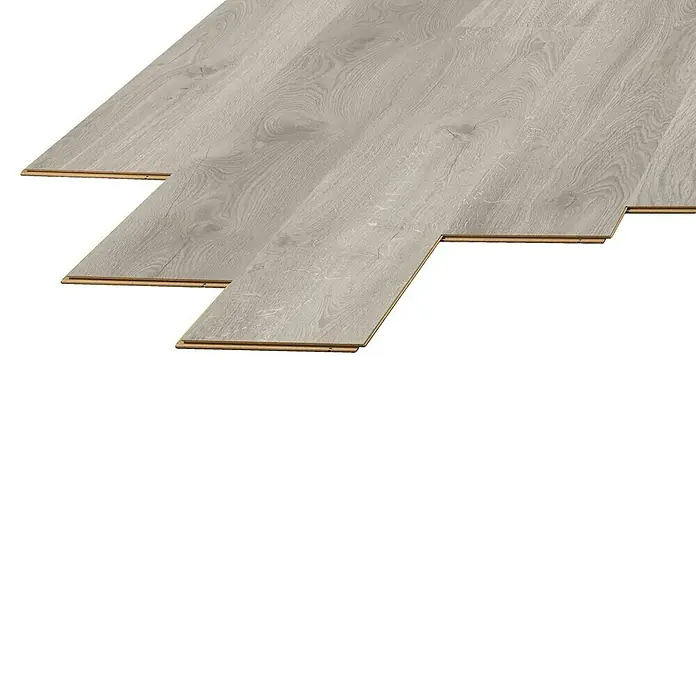 LOGOCLIC Laminado Roble Lunar - 1.380 x 193 x 8 mm, AC4 - Primer plano