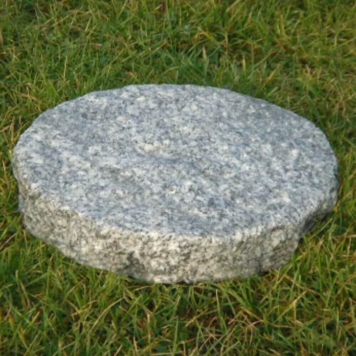Gehwegplatte Trittstein Granit Dia - Hellgrau, Durchmesser: 40 cm - 42 cm, Granit